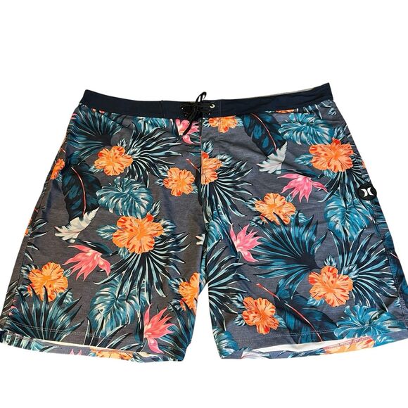 Hurley Men's 44 Standard Phantom Lanai Swim Boardshort Tropical Floral Hawaiian - Picture 1 of 12